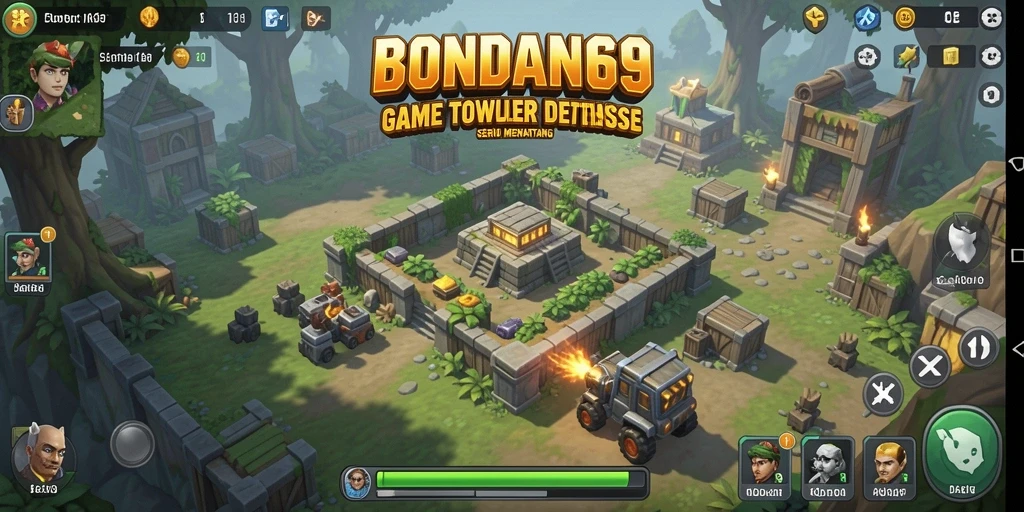 Tampilan menarik dari gameplay Tower Defense BONDAN69 yang seru.