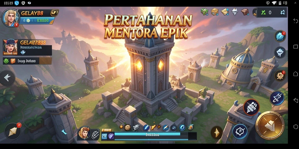 Screenshot menunjukkan aksi seru dalam Tower Defense di GELAY88.