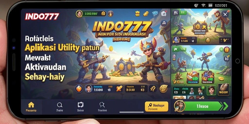 Tampilan antarmuka aplikasi INDO777 yang sederhana dan fungsional.