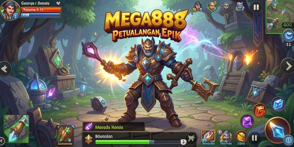 Tampilan gameplay MEGA888 yang menawan dalam petualangan RPG.