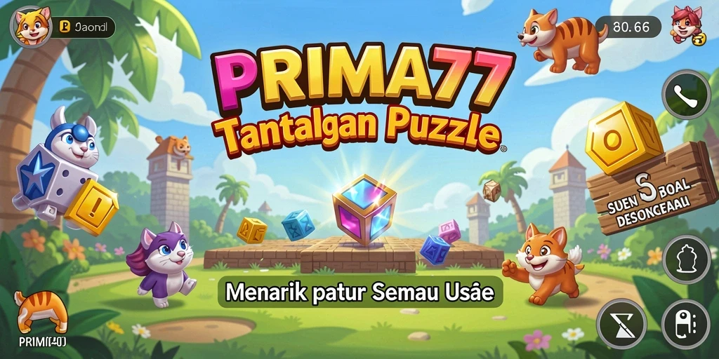 Screenshot PRIMA77 menampilkan tantangan puzzle yang menarik dan seru.