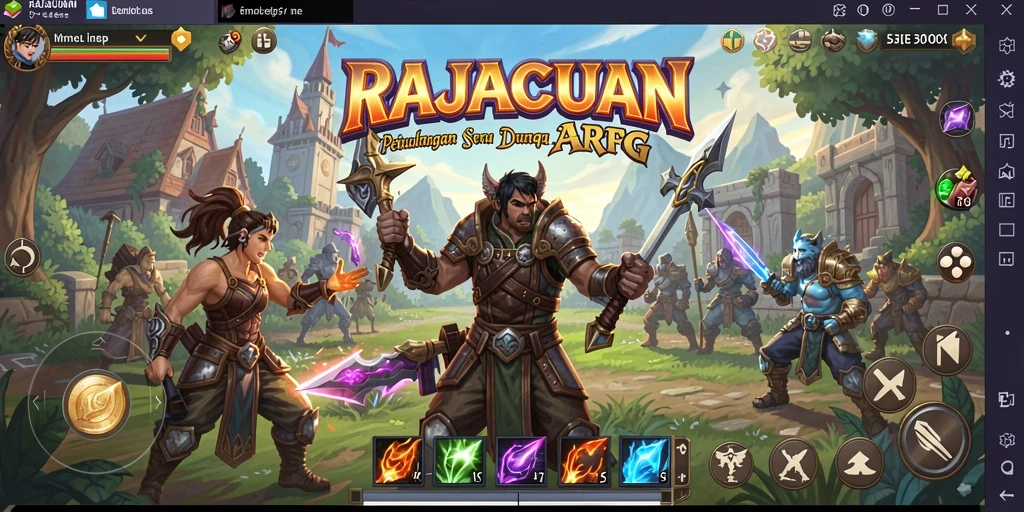 Tampilan menarik gameplay ARPG di RAJACUAN.