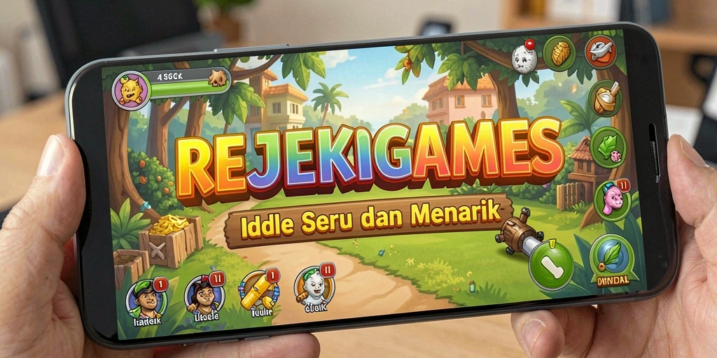 Tampilan gameplay REJEKIGAMES yang menarik dan penuh warna.