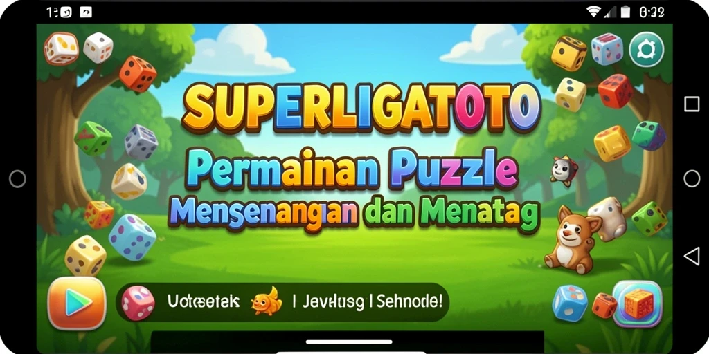 Tampilan gameplay SUPERLIGATOTO yang menarik dan menantang.