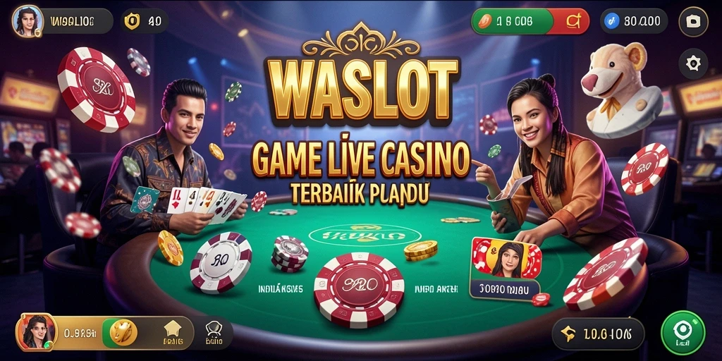 Tampilan menarik dari gameplay Live Casino di WASLOT.